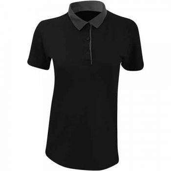 Dames poloshirt Anvil, zwart maat XL